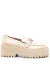 Liu •jo Forty 01 Leather Loafers In Brown