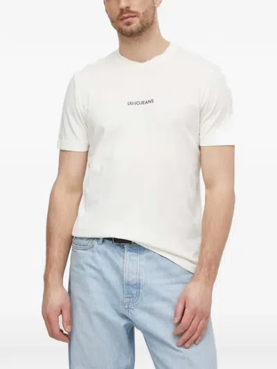 Liu •jo Frayed T-shirt In Neutral