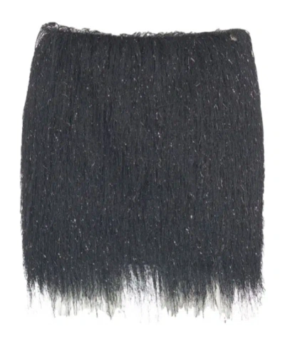 Liu •jo Fringed Mini Skirt In Gray