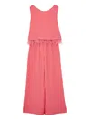 Liu •jo Fringed Top Jumpsuit In Red