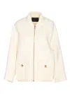 Liu •jo Fringed Zip-front Jacket In White