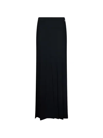 Liu •jo Fringing High-waisted Skirt In Black