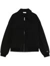 Liu •jo Liu Jo Front-zip Black Top With Patch Pockets In Blue