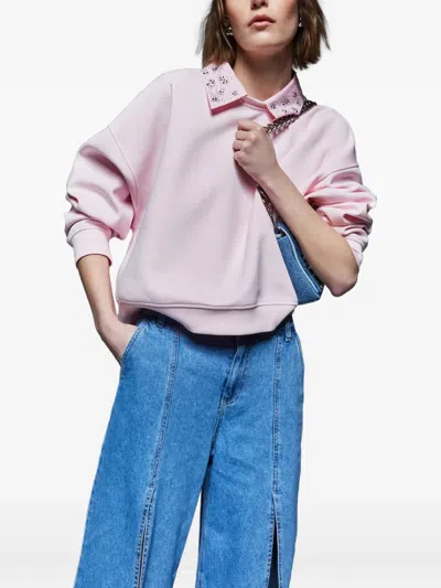 Liu •jo Front-slit Flared Jeans In Blue