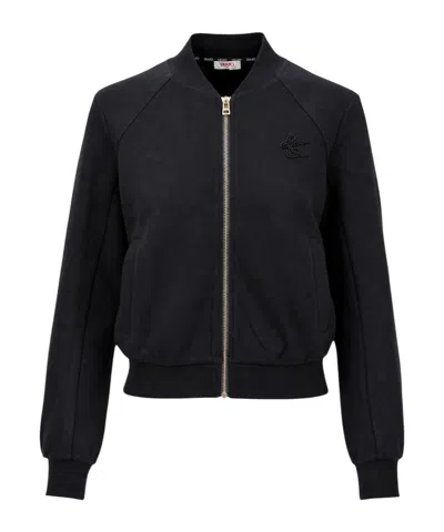 Liu •jo Full-zip Sweatshirt In Black