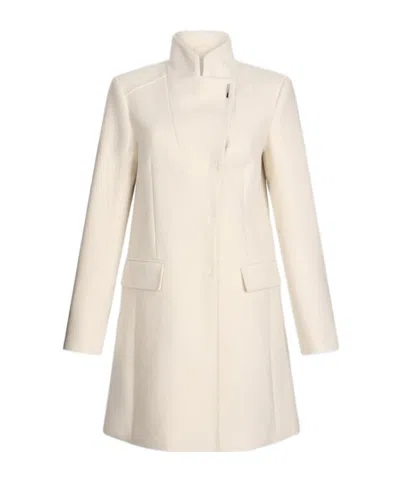 Liu •jo Liu Jo Funnel Neck Pocket Coat In Neutral