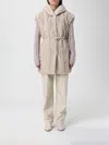 Liu •jo Beige Sleeveless Jacket With Cable Knit Front In Neutral