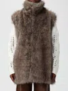 Liu •jo Fur Coat Liu Jo Woman Color Brown In Brown