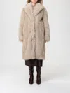Liu •jo Fur Coat Liu Jo Woman Color Honey In Neutral