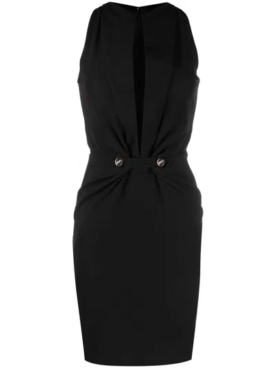 Liu •jo Gathered-detail Sleeveless Dress In Neutrals