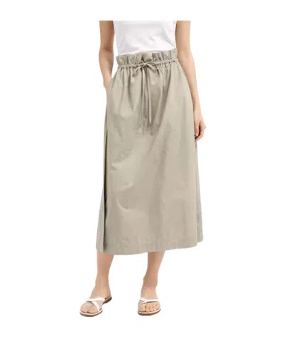 Liu •jo Liu Jo Gathered Waist Midi Skirt In Gray