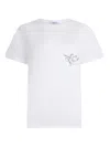 Liu •jo Gem-embellished Pocket T-shirt In White