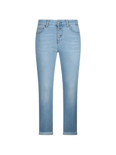Liu •jo Gemstone-appliqué Turn-up Jeans In Blue