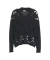 Liu •jo Geometric Cut-out Oversized Sweater In Black