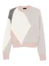Liu •jo Liu Jo Geometric Pattern Wool-blend Sweater In Multi