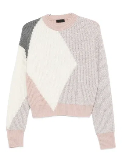 LIU •JO GEOMETRIC-PATTERN WOOL SWEATER