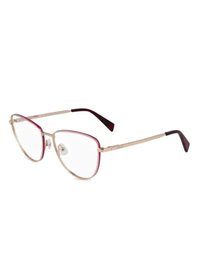 Liu •jo Geometric-frame Glasses In Pink