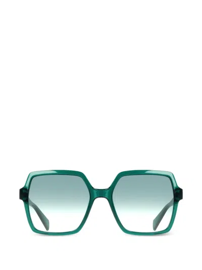 Liu •jo Geometric-frame Sunglasses In Green