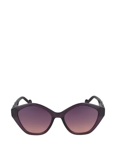 Liu •jo Geometric-frame Sunglasses In Purple
