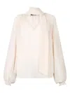 Liu •jo Georgette Blouse In Neutral