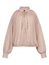 Liu •jo Georgette Blouse In Neutral