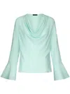 Liu •jo Georgette Blouse In Green
