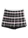 Liu •jo Check Pleated Skirt In Black