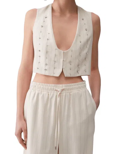 Liu •jo Giacche Cremino Stripe Gilet In White