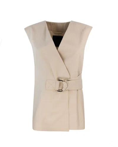 Liu •jo Liu Jo Gilet Con Chiusura Thereale Oro In Gold