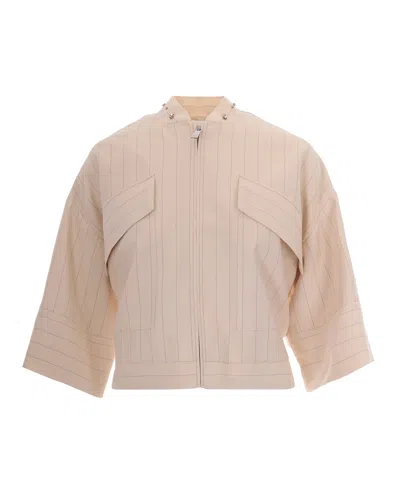 Liu •jo Giubbino Gessato Crema In Neutral