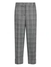 Liu •jo Glen Plaid Trousers In Gray