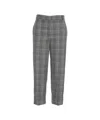 Liu •jo Glencheck Trousers In Gray