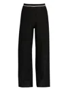 Liu •jo Glitter-jersey Wide-leg Trousers In Black