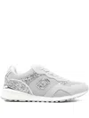 Liu •jo Glitter-panelled Sneakers In Gray