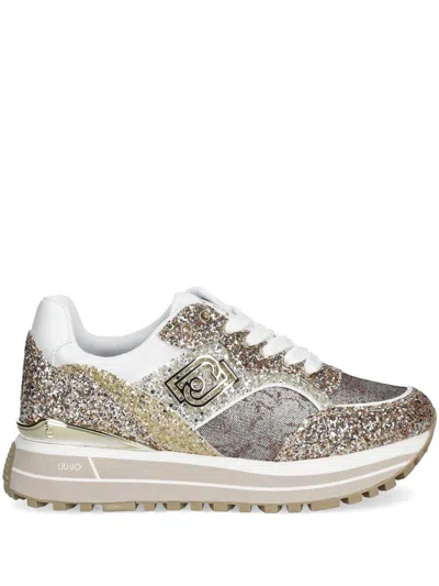 Liu •jo Glitter Sneakers In 金色