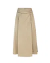 Liu •jo Liu Jo High-waisted Mid-length Midi Skirt In Beige In X0662
