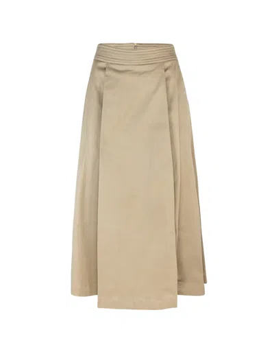 LIU •JO BEIGE PLEATED SKIRT