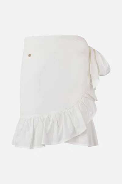 Liu •jo Woman Mini Skirt White Size 10 Cotton