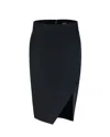 Liu •jo Side-slit Tailored Midi Skirt Liu-jo In Black