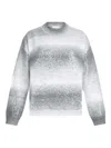Liu •jo Liu Jo Grey Crew-neck Sweater With Rhinestones In Gray