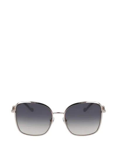 Liu •jo Gradient-lens Square-frame Sunglasses In Gold