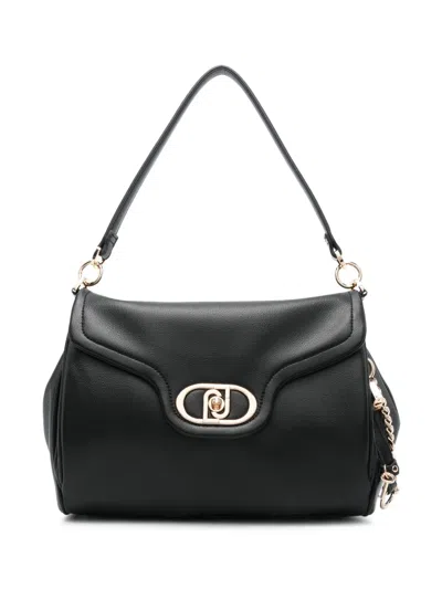 Liu •jo Grained-texture Shoulder Bag In Black