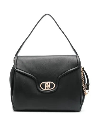 Liu •jo Grained-texture Shoulder Bag In Black
