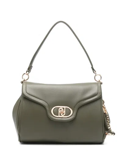 Liu •jo Grained-texture Shoulder Bag In Green