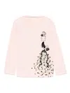 Liu •jo Graphic-print Long-sleeved T-shirt In Pink