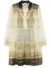 Liu •jo Liu Jo Tiered Mini Dress With Button-down Front