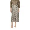 Liu •jo Liu Jo Cropped Green Trousers With Unique Wave Pattern
