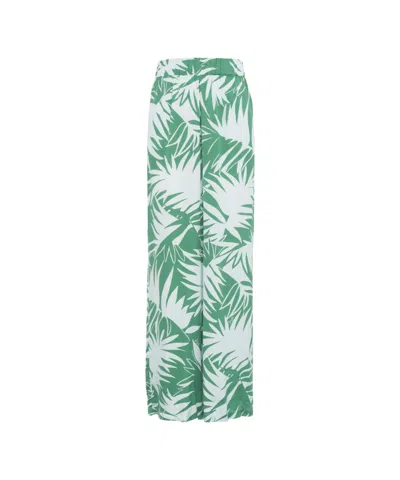 Liu •jo Liu Jo Green Satin Pants With Pleats