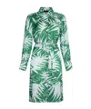 Liu •jo Mini Dress With Green And White Leaves Printed In Green