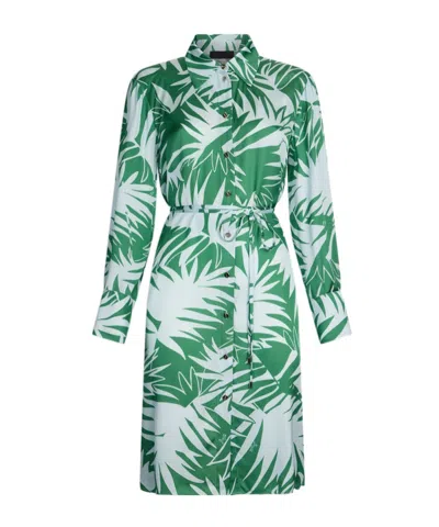 LIU •JO LIU JO PRINTED SATIN SHIRT DRESS